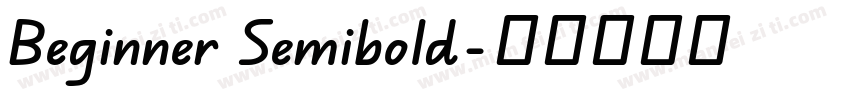 Beginner Semibold字体转换